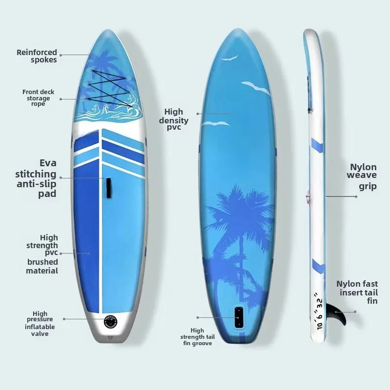 

Factory Wholesale Customized Logo PVC Reinforced Slurry Professional Surfing Blow up Stand up Paddle Board
