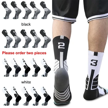 Sports Basketball Socks Professional 1pc Football Sock Men's Cycling Soccer Socks Running Sock Calcetines Customized Number 0-9