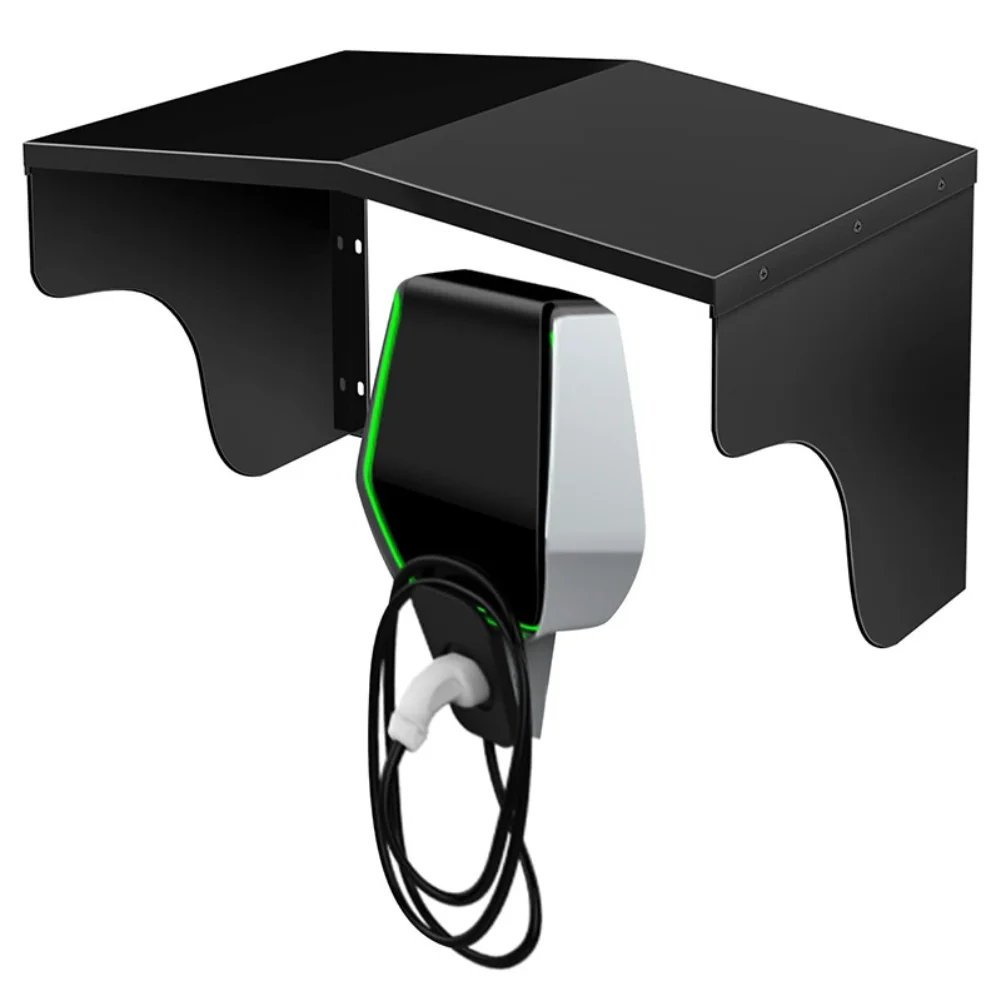 /Aluminum /Roof /Cover For EV Charging Station Wall Mounted Rain Sun Protection Box Black 11x17.3in Automotive Hand Tools