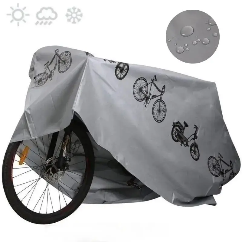 PEVA Material Mountain Bike Capa, impermeável, impermeável, Dustproof, pára-sol, ao ar livre, Acessórios de bicicleta, 200x100cm