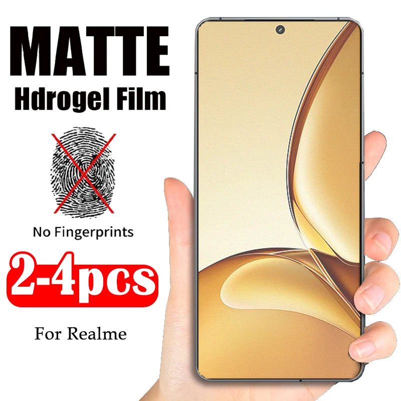

4-2Pcs Matte Hydrogel Film For Realme C67 C65 C63 C61 C55 C53 C51S C51 C35 C33 C31 Screen Protector Narzo 60 Pro N55 N53 Film