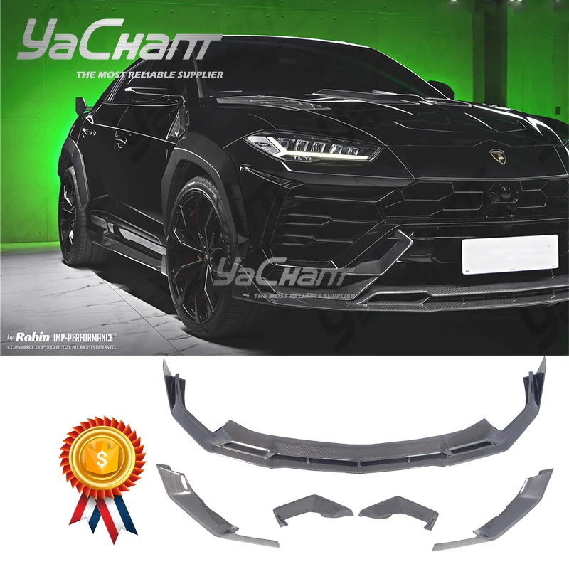 

Официальная передняя губа из настоящего углеродного волокна CF iMP Performance Style Urus, подходит для переднего разветвителя Lamborghini 2018-2022 гг.