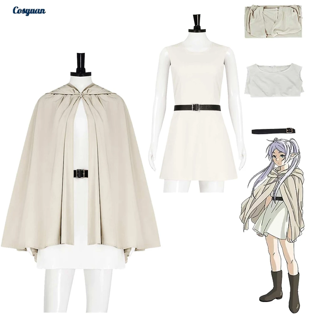 

Anime Sousou of Frieren Cosplay Frieren Clothes Top Skirt Women Party Disguise Roleplay Halloween Costume Carnival Outfits Suits