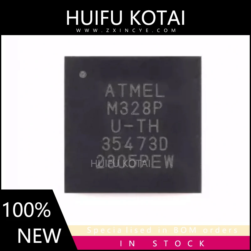 ATMEGA328P-MMH M328P QFN28, Novo Inventário Spot, 1Pc Lot