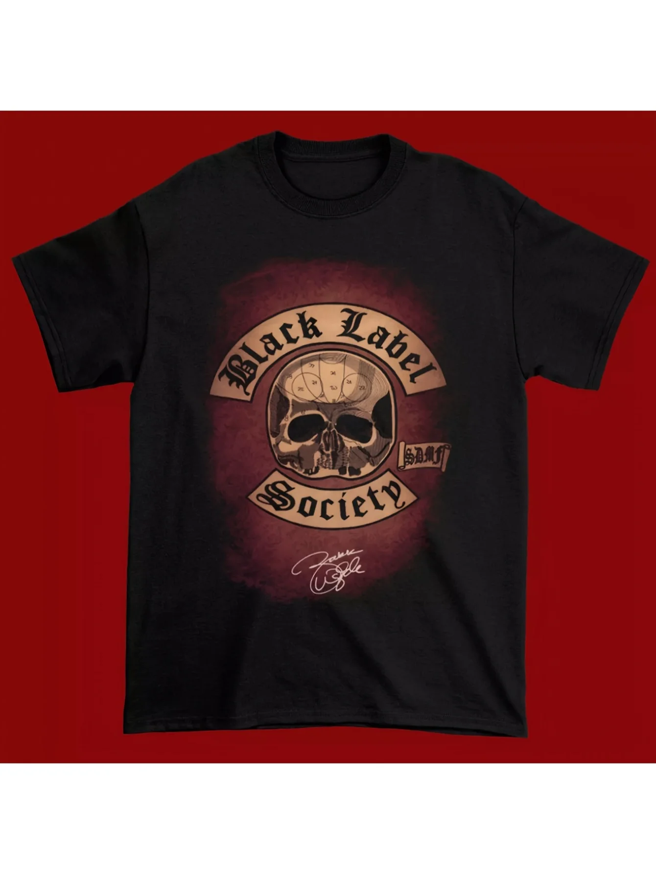 Zakk Wylde Black Label Society Signature Черная футболка всех размеров Мужская одежда Дизайнерская одежда Мужские футболки большого размера
