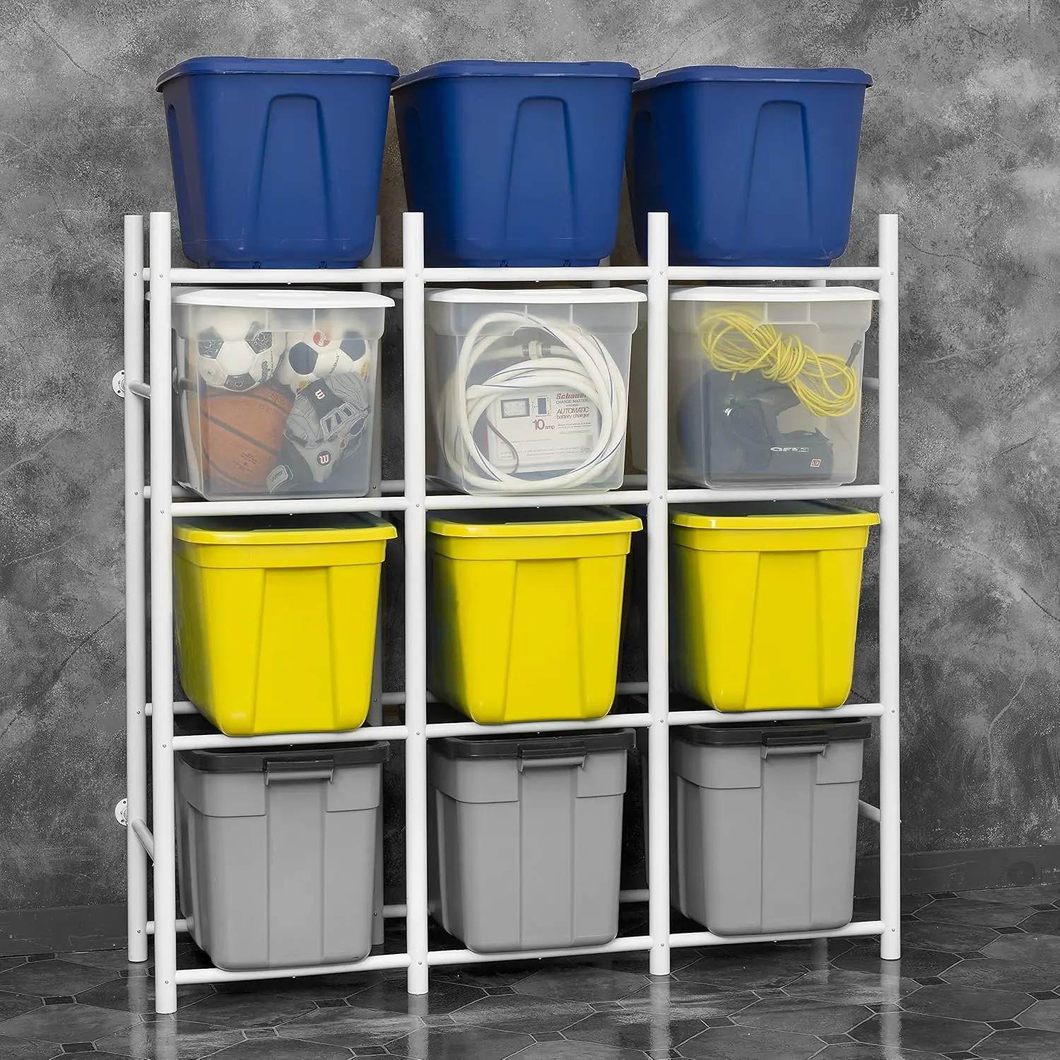 Bin Warehouse Rack - 12 Totes Compact