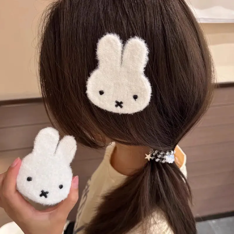 새로운 미피 토끼 벨크로 헤어 스티커 헤어웨어 달콤하고 귀여운 앞머리 잡은머리 정리용 악세사리 메이크업 세안 사진용 헤어핀 썸네일 2