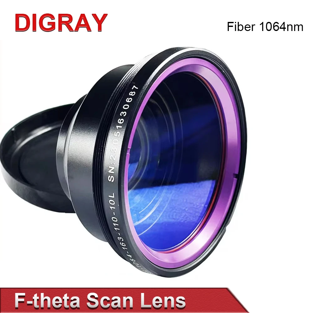 DIGRAY F-theta Scan Lens Mount M85x1 1064nm Field Lens 50-400mm F80-525mm for YAG Optical Fiber Laser Marking Machine SpareParts