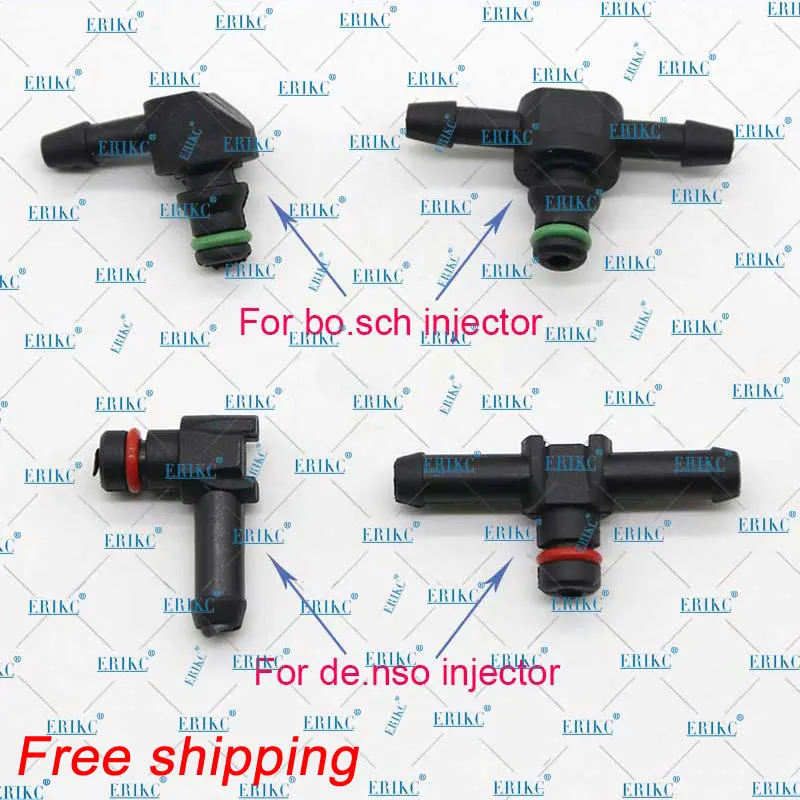 5PCS Nozzle Return Oil Backflow Joint Pipe T and L Type for Bosch Denso Diesel Injector Plastic Connector Pipes Hose Joiner Tube