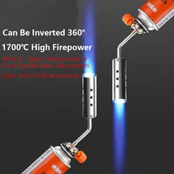 Temperature 1300° Flamethrower High Quality Torch Tip Pipe Welding Gas Torch Portable Solder Heat Gun Outdoor Camping Barbecue