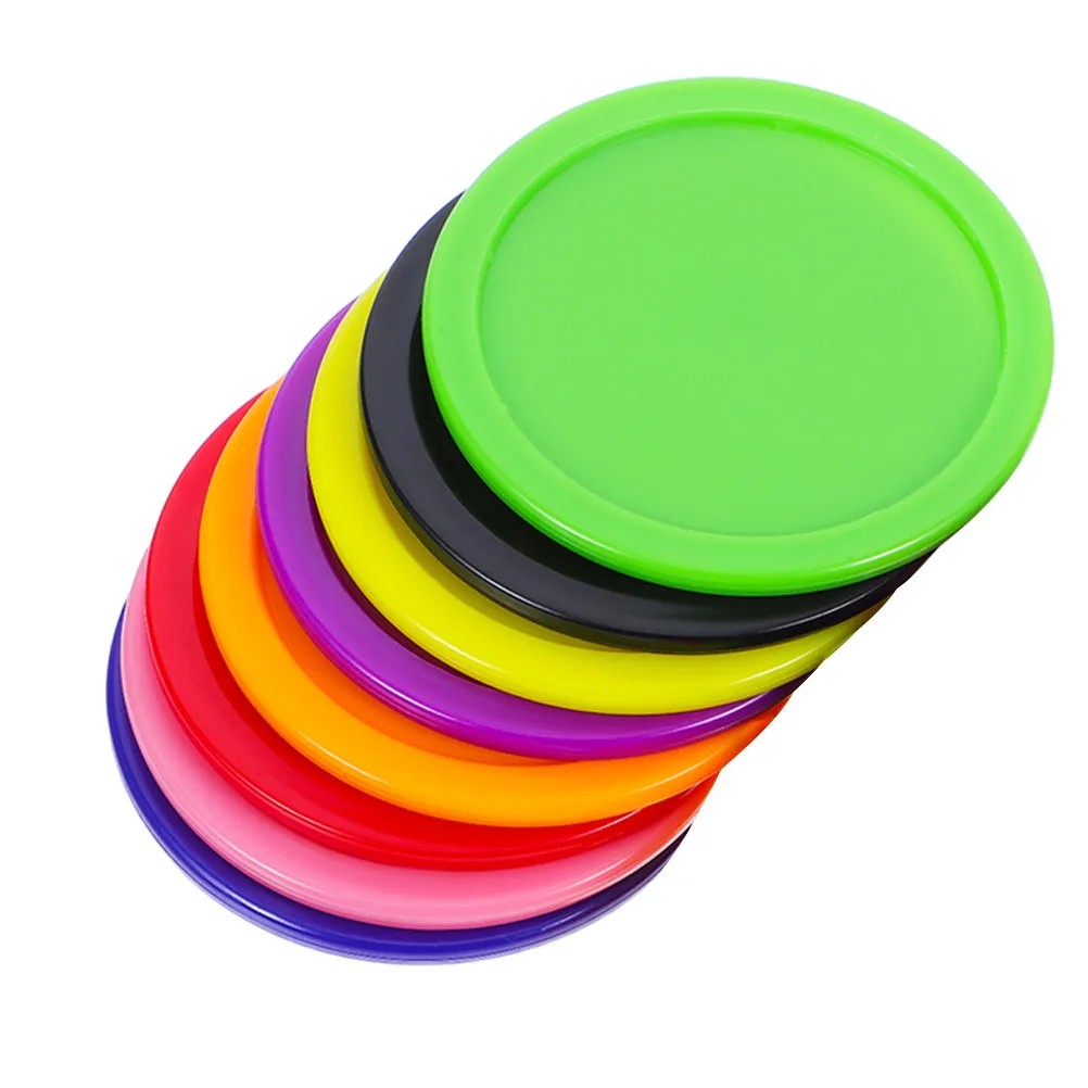 

8Pcs Air Hockey Pucks Set Heavy Duty Smooth Glide Replacement Accessory for Home Adult Table Game Entertainment