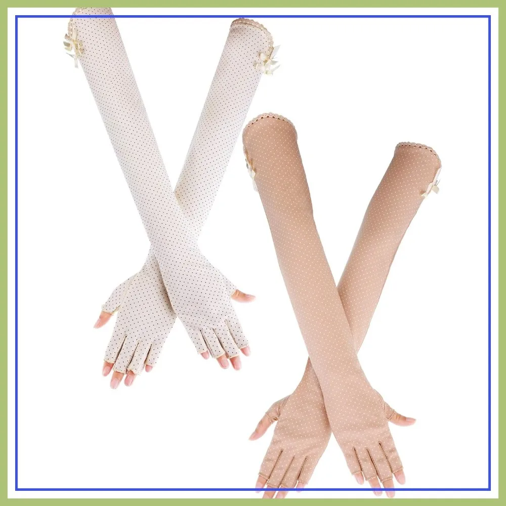 

2 Pairs Sun Gloves for Women UV Protection Long Driving Gloves Non Slip Arm Sun Protective Summer Outdoor Sports