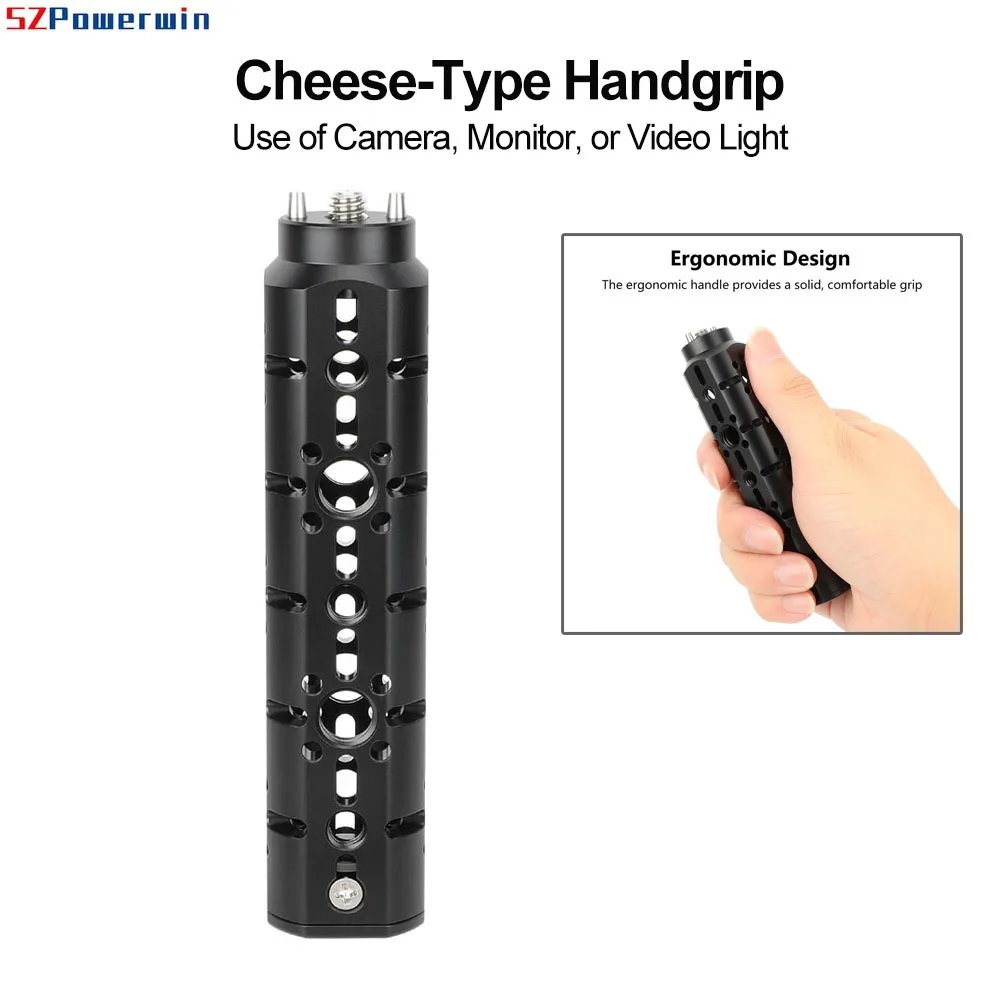 

Cheese-Type Handgrip with 1/4"-20 Screw Handhold Camera, Monitor, or Video Light Handle Grip