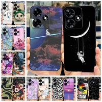 For Infinix Hot 30 Play X6835 Case Lovely Astronaut Black Silicone Soft TPU Back Cover For Infinix Hot 30 Hot30 Play X6831 Funda