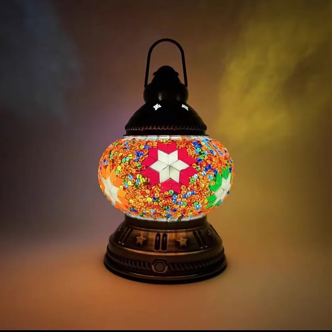 充電式トルコモザイクテーブルランプデコ手作りランペ Abajur パラクアルトベッドナイトライトランパラデノーチェ寮