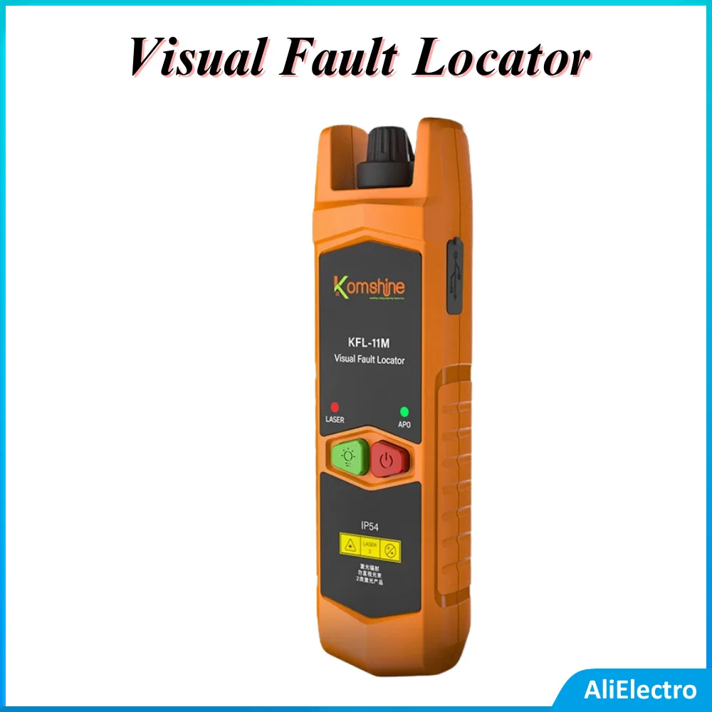 Komshine KFL-11 VLF Laser 30MW/20MW Visual Fault Locator, Fiber Optic Cable Tester 5-30km SC/ST/FC Rechargeable