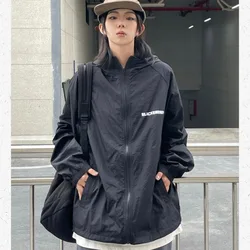 Deeptown Gorpcore Jacket Women Windbreakers Oversized Korean Streetwear College Jackets Female Japanese Style Sunscreen Coat