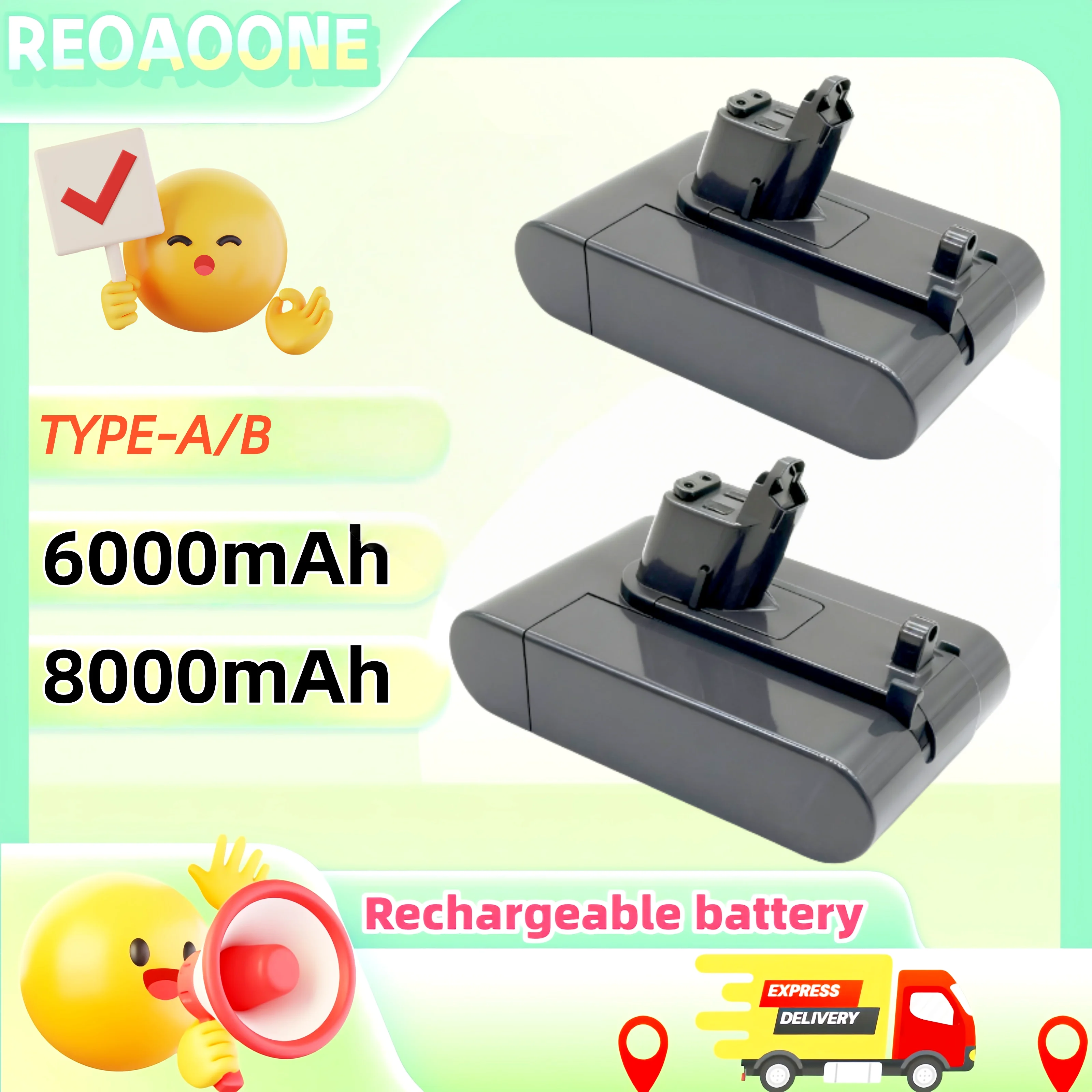 New Upgrade 21.6V Rechargeable Battery Pack for Dyson V6 V6 Animal SV09 SV10 SV11 SV12 SV13 SV14 Vacuum Cleaner Replacement