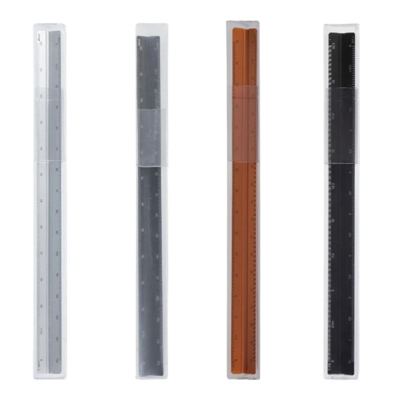 Aluminium-Zeichenlineal, Architekten-Lineal, Metall-Maßstabslineal, Architektur-Lineal