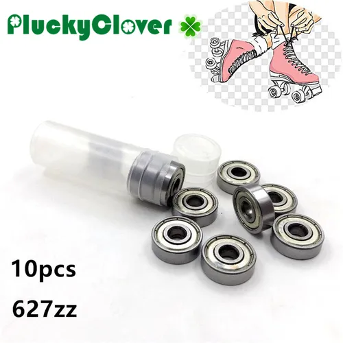 10 Uds 627zz patines cuádruples rodamiento Abec9 zapatos de patín artístico rodamiento 627 patines dobles rodamiento 7mm tamaño de orificio patinaje artístico