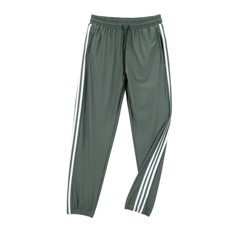 2024  summer fashion Men's Summer Thin Elastic Running trousers Breathable Training Fitness High Elastic Fast Drying men's Pants