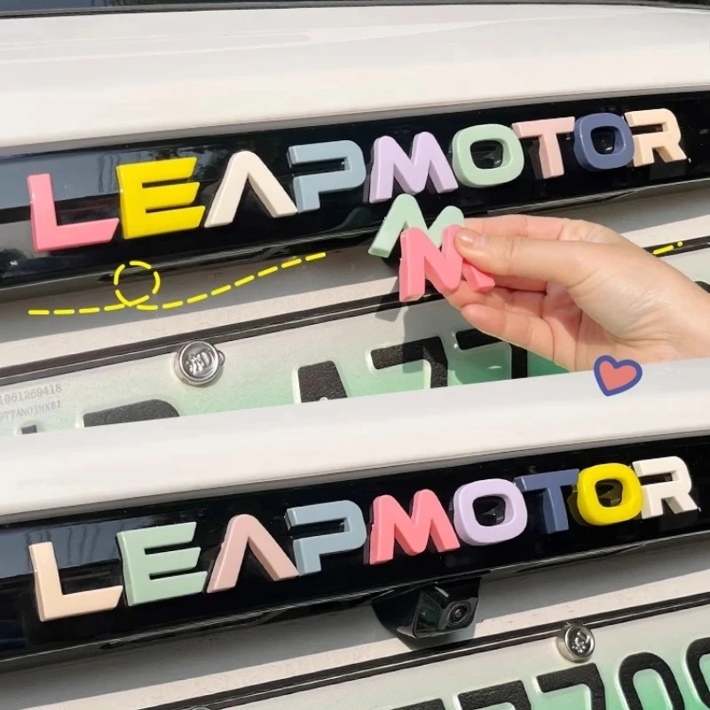 

For Leapmotor T03 Letter Sticker Emblem Badge Decal Blackout Color Modified Rear Trunk Body Decor Sticker Styling Accessories
