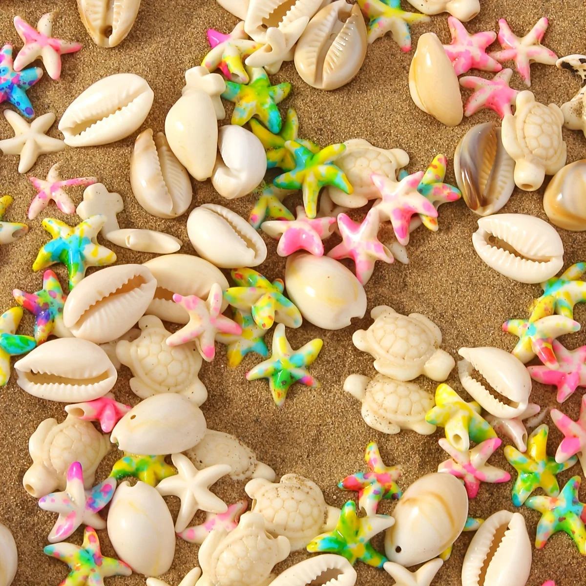 

Перфорированная подвеска в виде ракушки, морской звезды, черепахи, бусины из материала ручной работы «сделай сам», ожерелье, серьги, цепочка на лодыжку, аксессуары для поясной цепочки