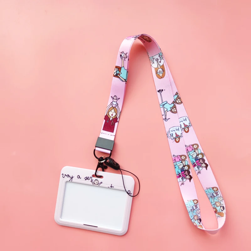 Hebamme Ausweishalter Lanyard Krankenhaus Arzt Umhängeband Kreditkartenetui Krankenschwester Kartenhalter Anmeldeinformationen Yoyo Einziehbarer Clip – Detail 17