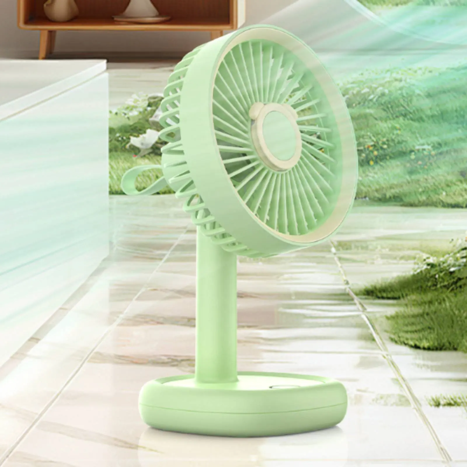 

USB Rechargeable Mini Fan Cute Cartoon Design Desktop USB Fan Air Circulator Compact Quiet for Students, Dorm Room, Camping