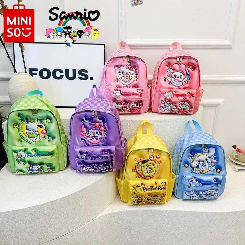 Sanrio-mochila infantil de desenho animado, mochila de estudante de grande capacidade, alta qualidade, elegante, multifuncional, meninas, nova