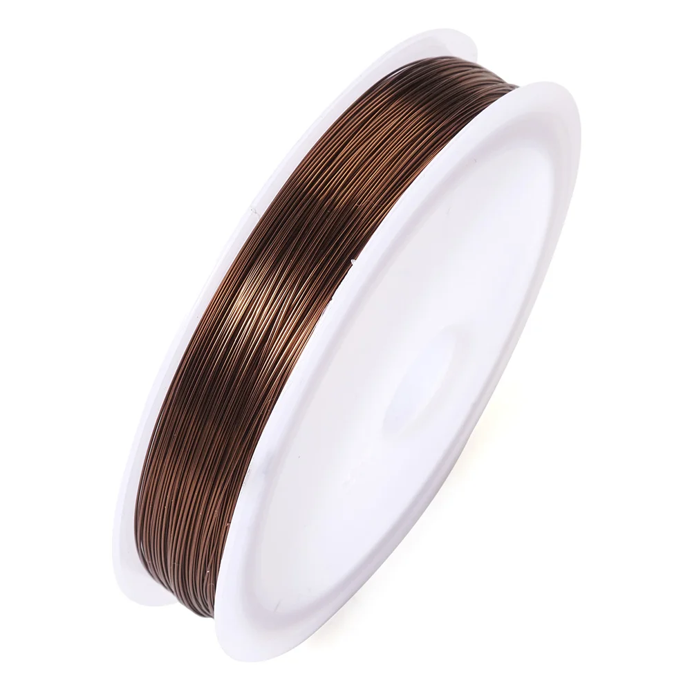 

0.3mm Copper Wire Brown Color Beading Thread Cord Handicraft Trinket DIY Craft Ornament Jewelry Making Accessories 72m/roll