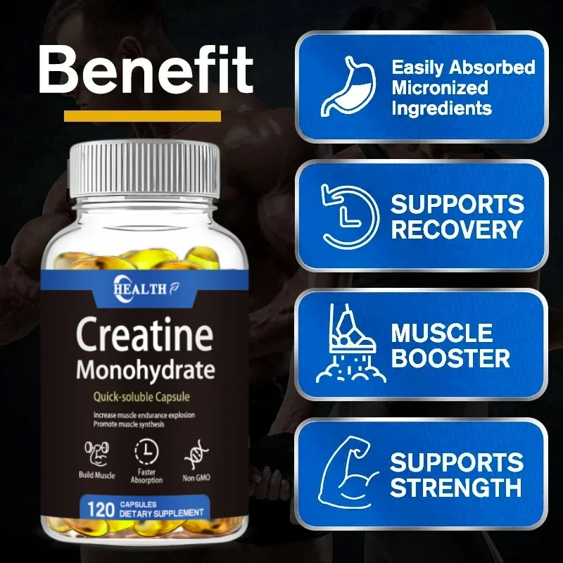 HEALTH Creatine 3000 mg Monohydrate - Strength, Muscle, Performance Keto-Friendly Adult Nutritional Supplement