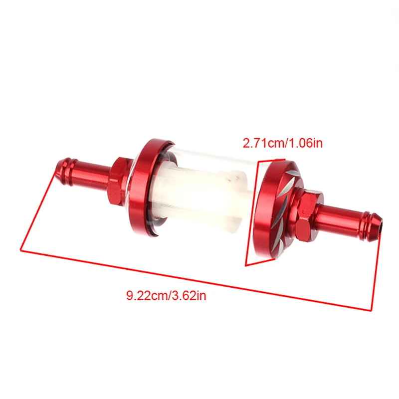 CNC Aluminum Alloy 8mm Glass Gas Fuel Gasoline Oil Filter Moto for CRF70 90 110 TTR100 110 KLX65 Dirt Pit Bike 125/140/150/160cc