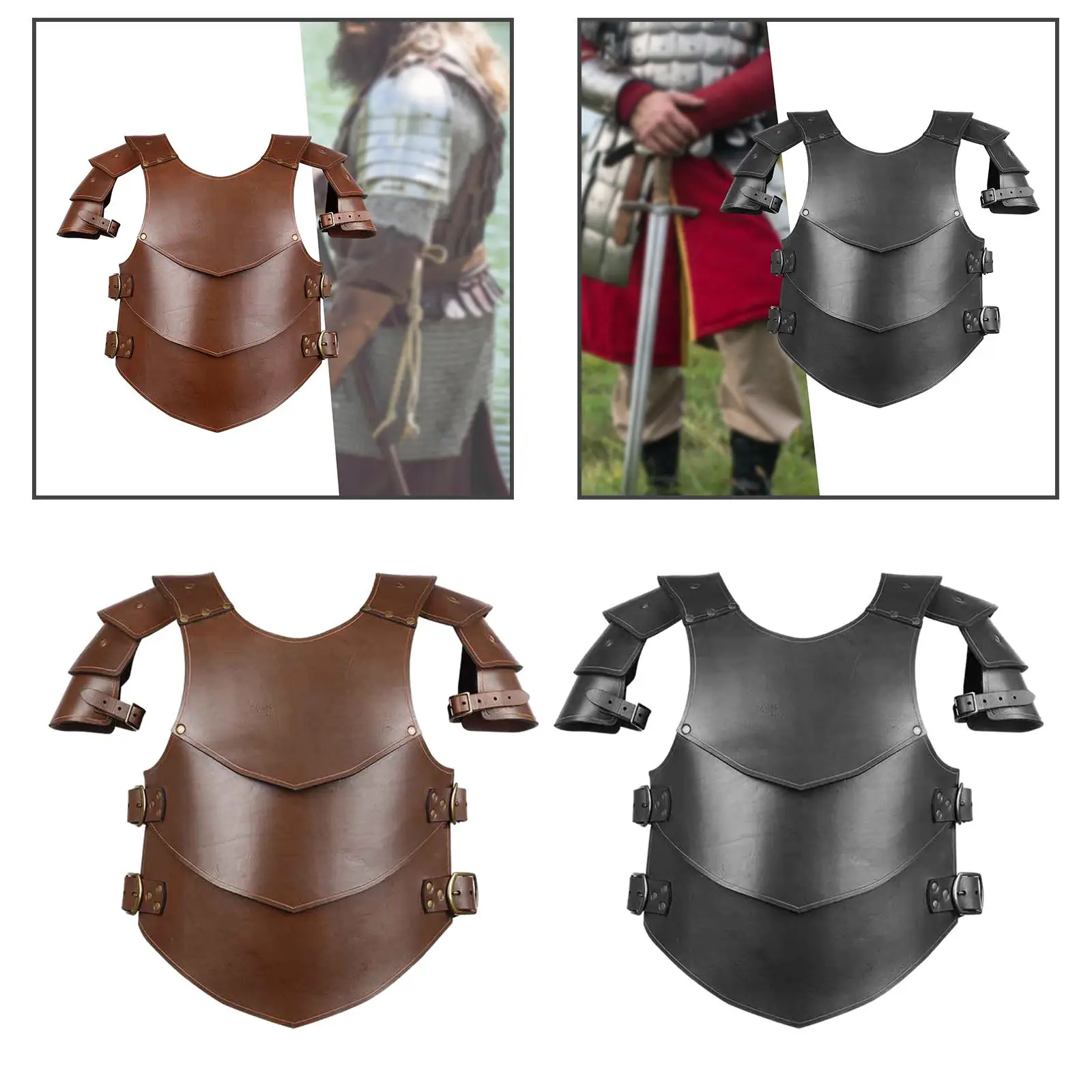 Armure de poitrine Viking, décoration d'épaule, armure de samouraï pour fête, chevalier pour adultes