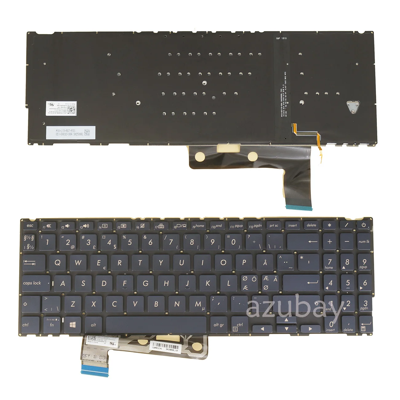 

Шведская, финская, датская, норвежская клавиатура для ASUS ZenBook UX533FD UX533FN UX534FT UX534FTC SN2580BL SG-95700-79A с подсветкой