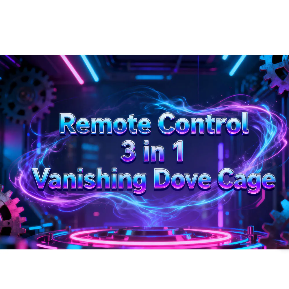 Remote Control 3 in 1 Vanishing Dove Cage - Magic Illusion Prop for Stage Performance and Party Games Professional Magic Tricks