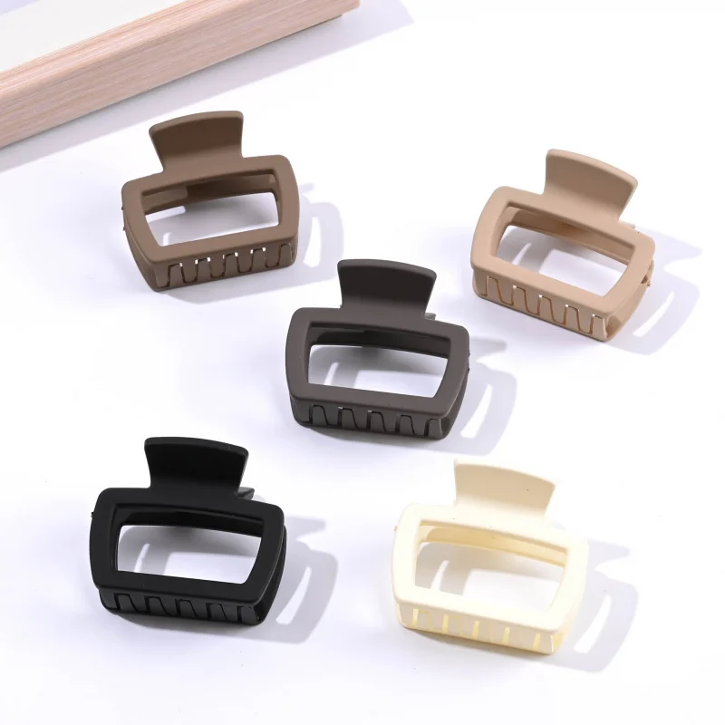 4pcs Women's Square Lightweight Hair Claw Clip Fashionable Elegant Hair Accessory Clip Suitable Hair Styling Makeup Accessories