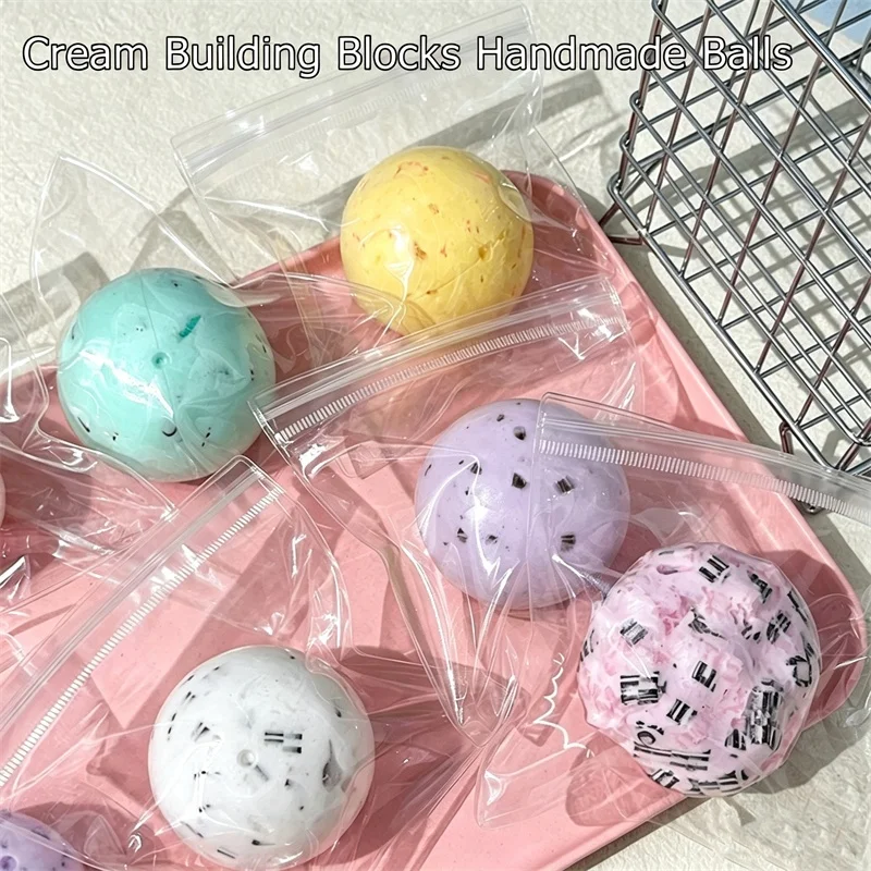 Creative Building Blocks Filling Cube Fidget Sensory Toy TPR Butter Handmade Ball Squeeze ASMR Sound Sensory Adult Relax Toy - view 5