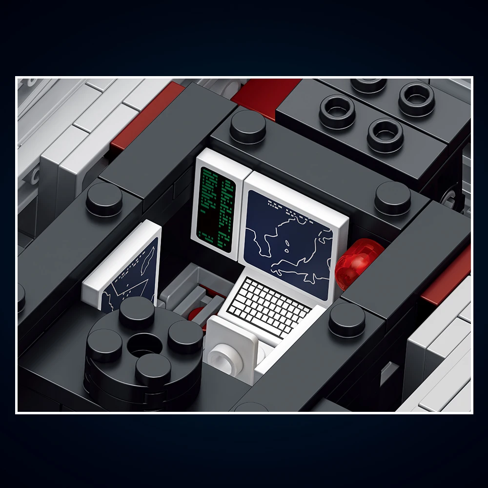 ミシニ M7021 アーリー・バーキー級駆逐艦 組み立てブロックセット、3601ピース MOC アメリカ海軍軍艦モデル、優れた戦艦組み立て