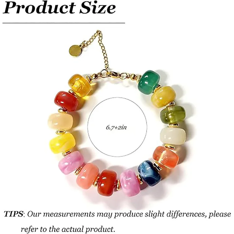 New special-shaped button resin beaded necklace versatile fashion niche temperament bracelet jewelry