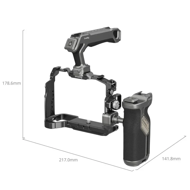 SmallRig 6027 HawkLock Camera Cage Kit for Sony A7 V A7R V A7 IV with Arca-Swiss Plate Cable Clamp 6028 - Black