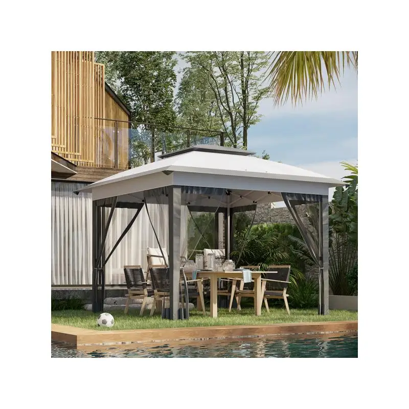 

Портативная уличная садовая беседка с навесом и защитой от ультрафиолета и простой установкой