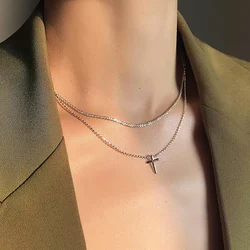 Popular Sparkling Necklace For Women Clavicle Chain Choker Silver Color Fashion Jewelry Wedding Party Birthday Gift