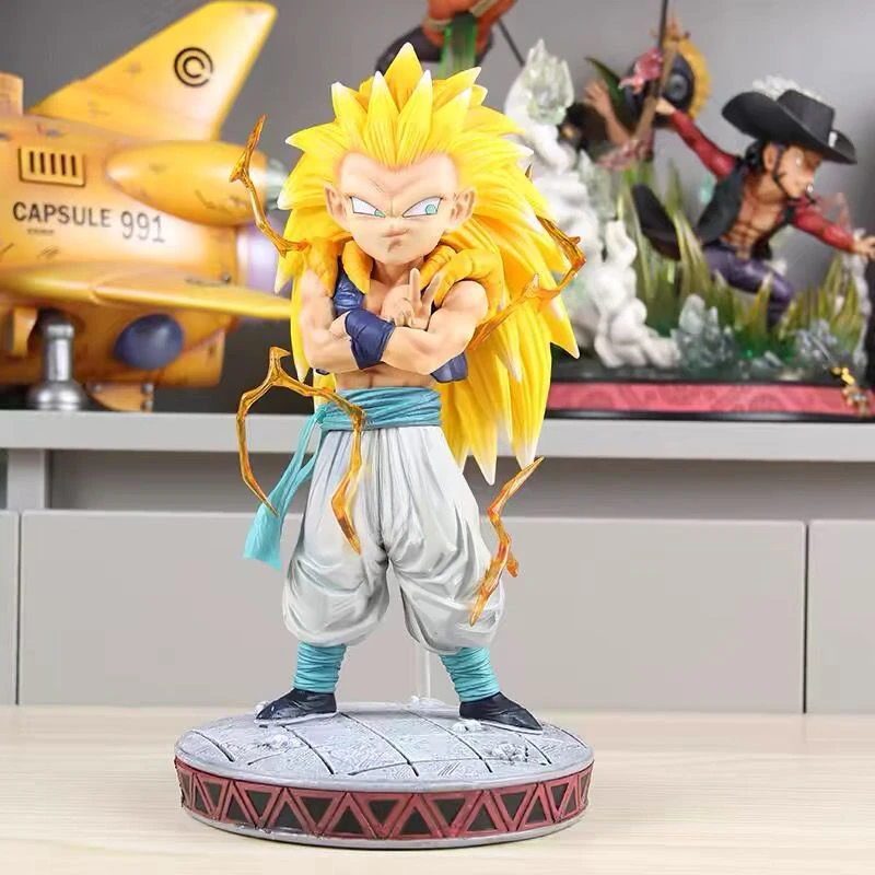 26cm Dragon Ball Figure Gotenks Standing Posture Anime Action Figures Periphery Ornaments Collection Desktop Display Gift Toy