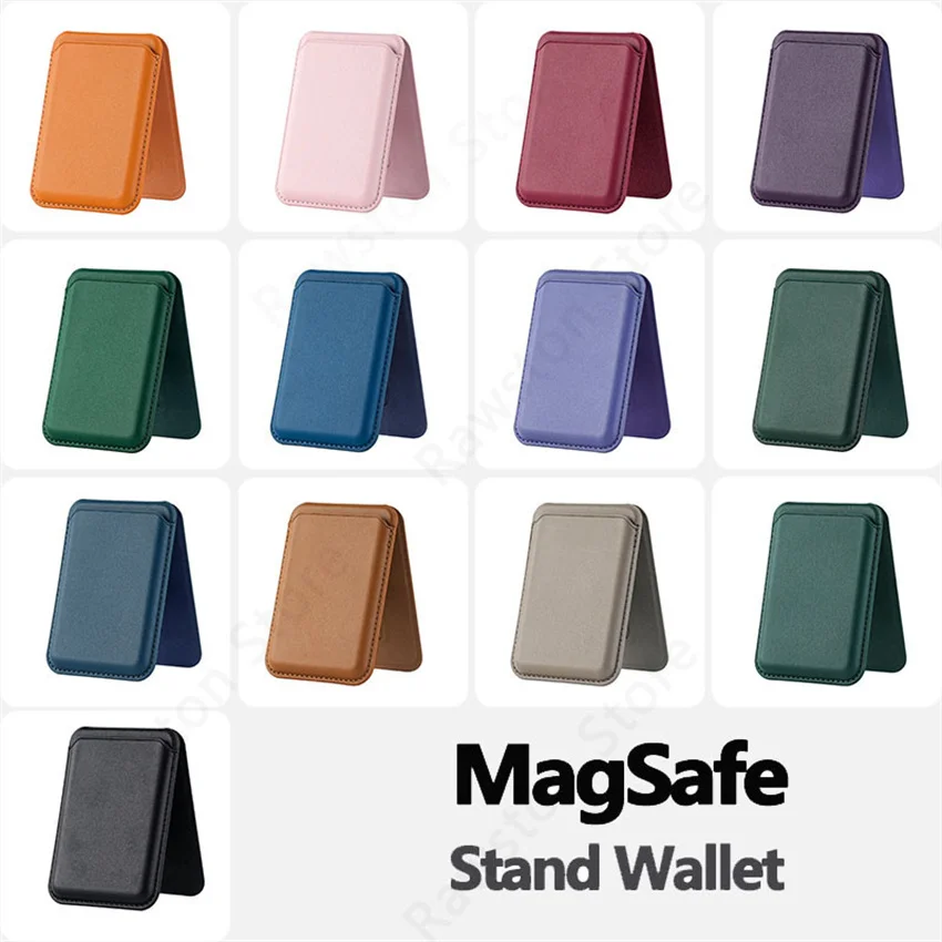 Kickstand Magnetic Leather Wallet Case for iPhone 17 16 15 14 Pro Max Galaxy Card Holder Magsafe Phone Bag Cover Accessories view 6