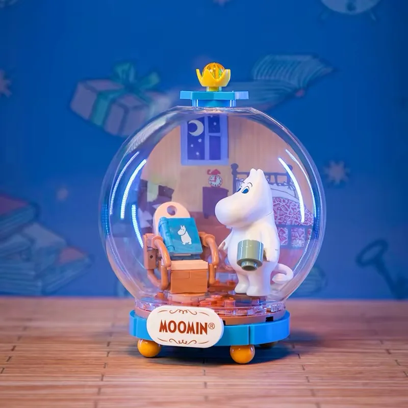 Pantasy Moomin Wandering Series Bouwstenen Klassieke samenwerking 80e verjaardag Assemblagemodel Speelgoed Desktop Ornament Cadeau