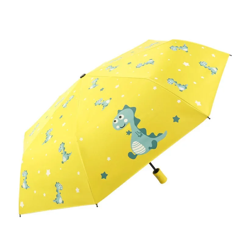 

UV umbrella Cute dinosaur Folding umbrella Sunshade Thickening and Durable portable Travel folding automatic umbrella