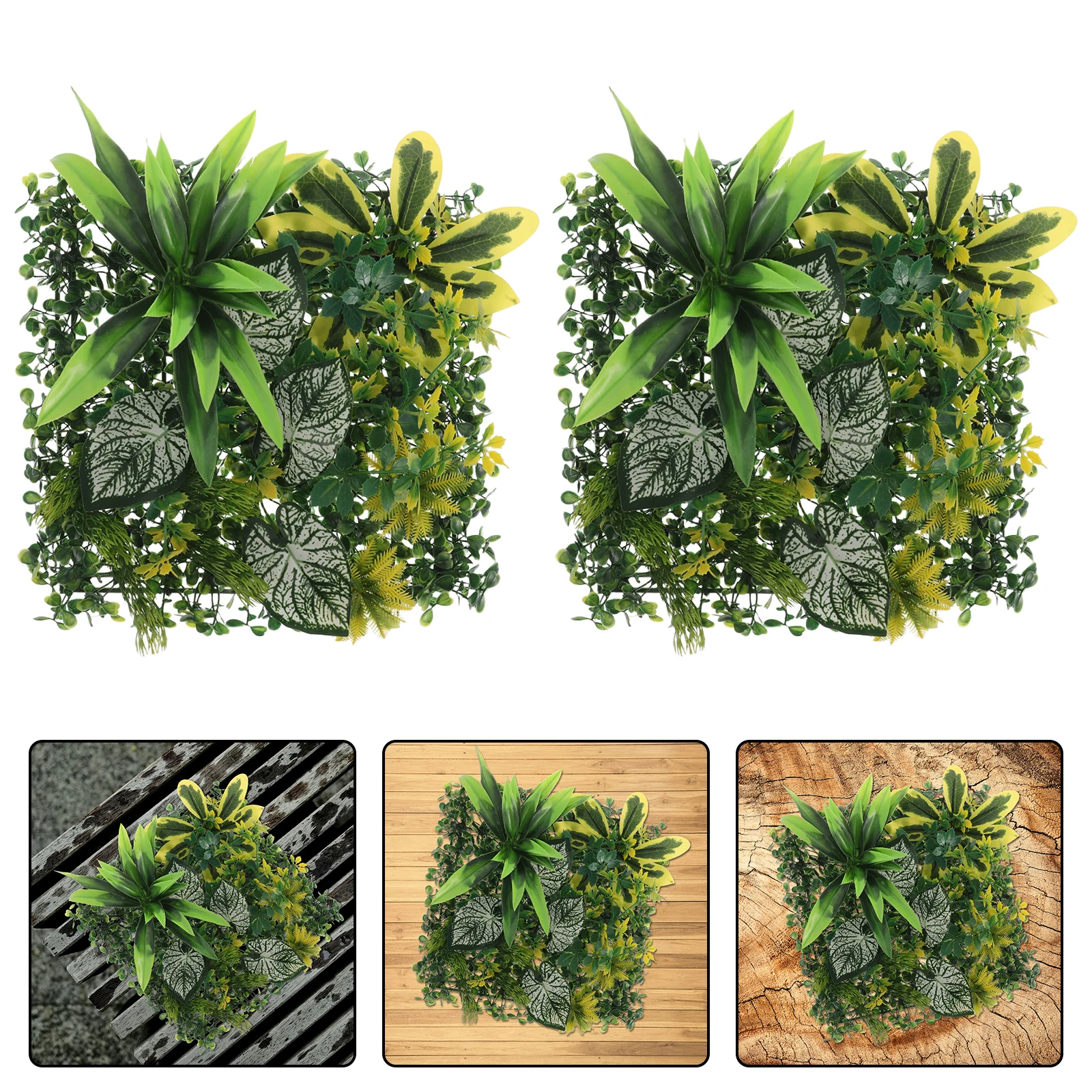 

2pcs 30X30Cm Faux Grass Backdrop Artificial Greenery Wall Panel Realistic Weatherproof Outdoor Indoor Decor Fence Cover Privacy