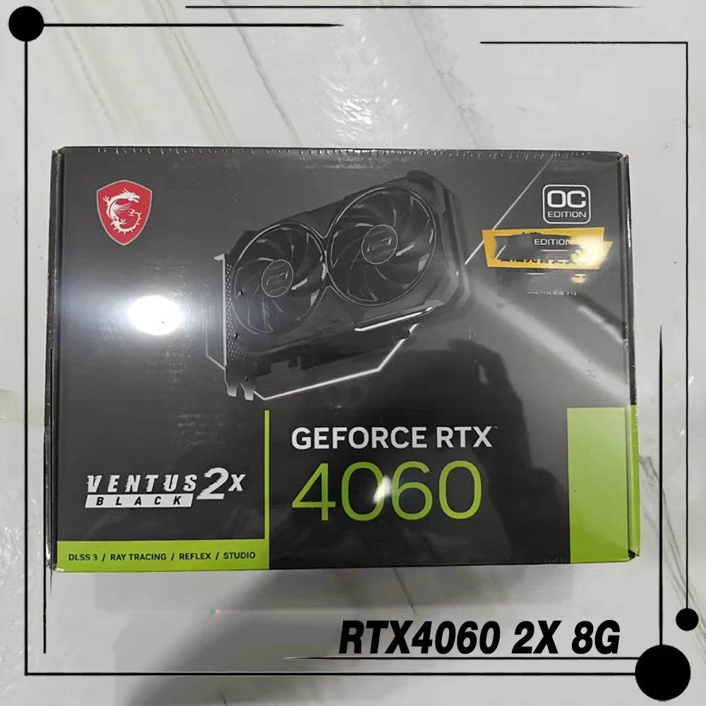 RTX4060 VENTUS 2X BLACK 8G OC For MSI DDR6 VENTUS 2X dual Fan Graphics Card