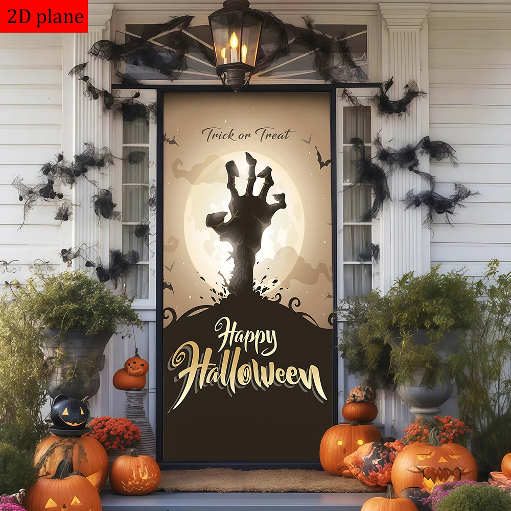 decoracao-de-porta-para-halloween-com-mao-de-zombie-lua-cheia-morcegos-e-faixa-elastica-de-alta-elasticidade-para-o-dia-das-bruxas
